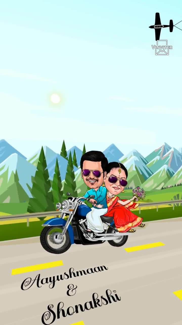 Caricature invitation frame 2