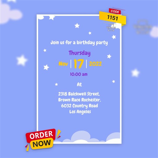 Birthday invitation frame 6