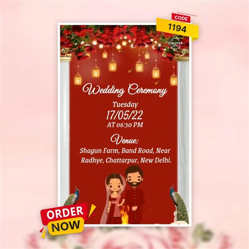 Wedding invitation frame 6
