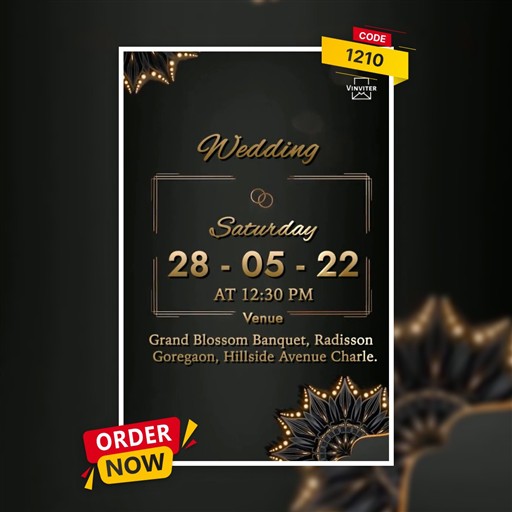 Four Event invitation frame 6