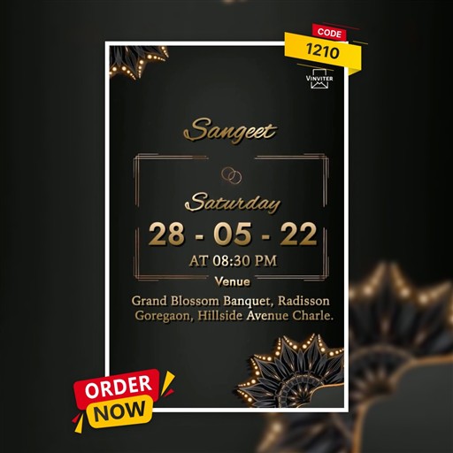 Four Event invitation frame 5