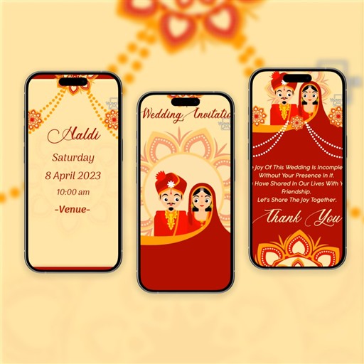 Halid , Sangeet & Wedding invitation frame 3