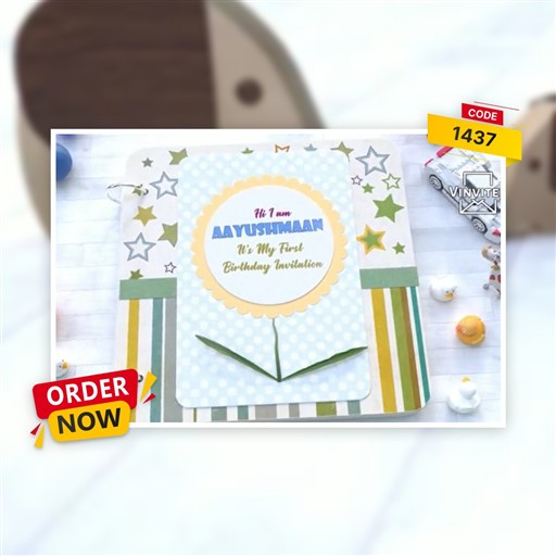 3d Birthday book video invitation frame 6