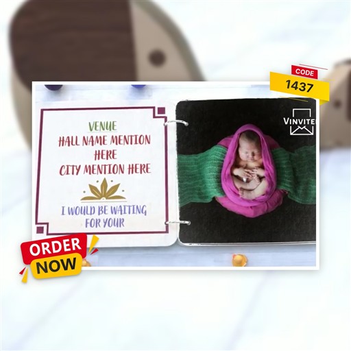 3d Birthday book video invitation frame 5