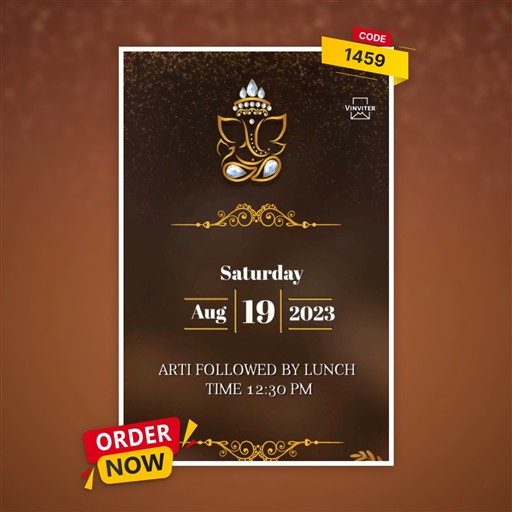 Ganesh Chaturthi Invitation invitation frame 6