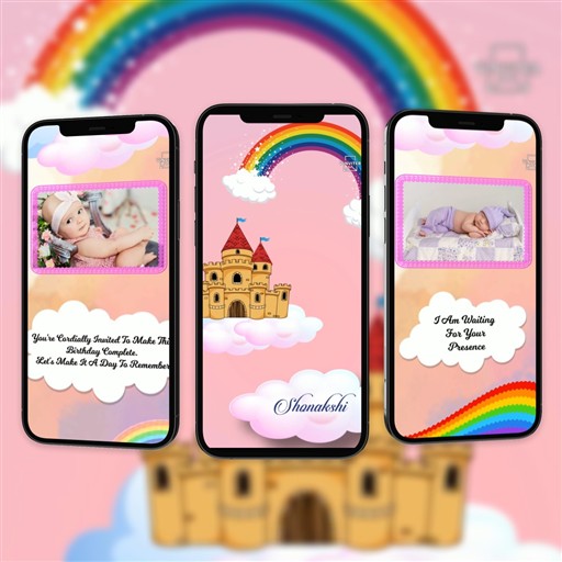 Unicorn Theme invitation