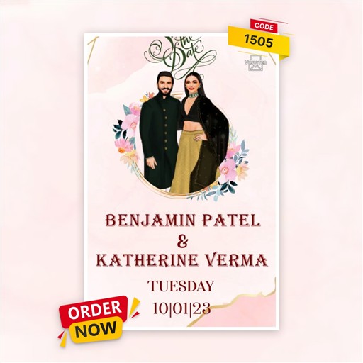 Save the date invitation frame 5