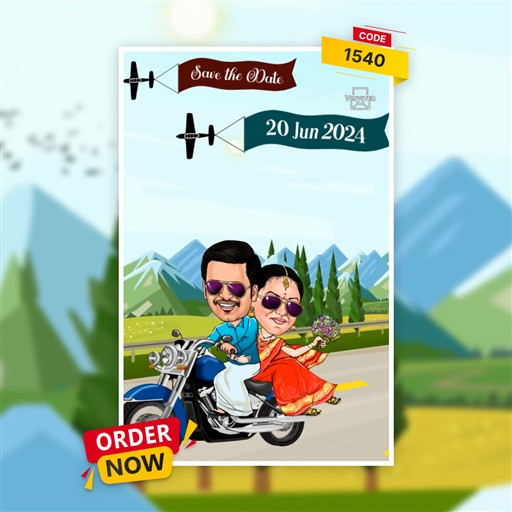 Caricature invitation frame 5