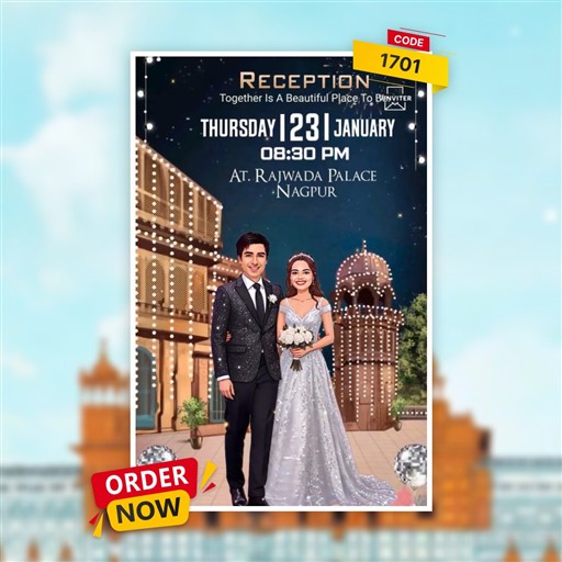 Wedding invitation frame 6